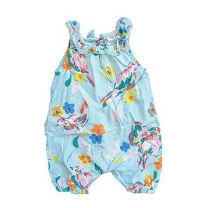 Baby Boden Floral Bird Romper 0-3m